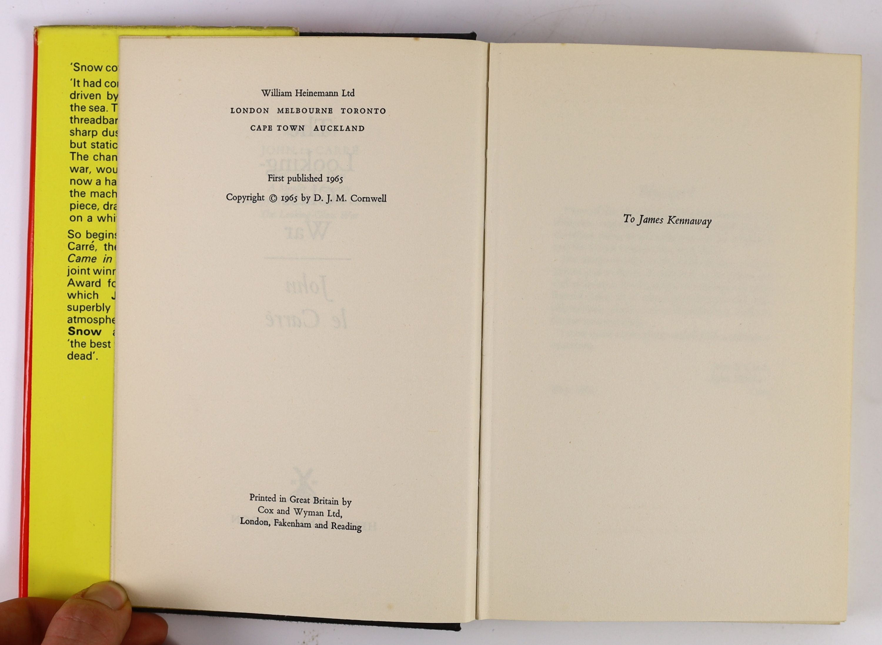 Le Carre, John - The Looking-Glass War, 1st edition, in unclipped d/j, spine sunned, Heinemann, London, 1965